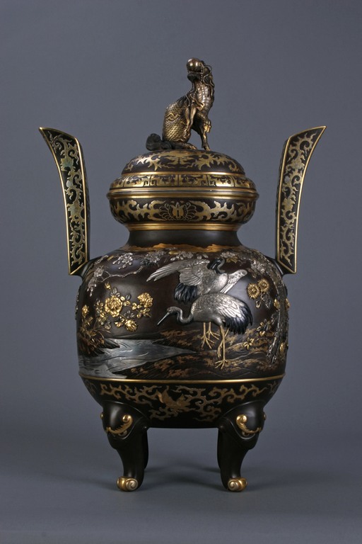 Bronze and Iron Covered Vase